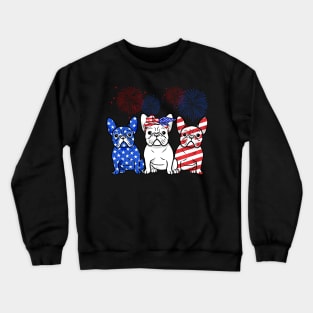 French Bulldog American Independence's Day Crewneck Sweatshirt